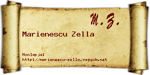 Marienescu Zella névjegykártya
